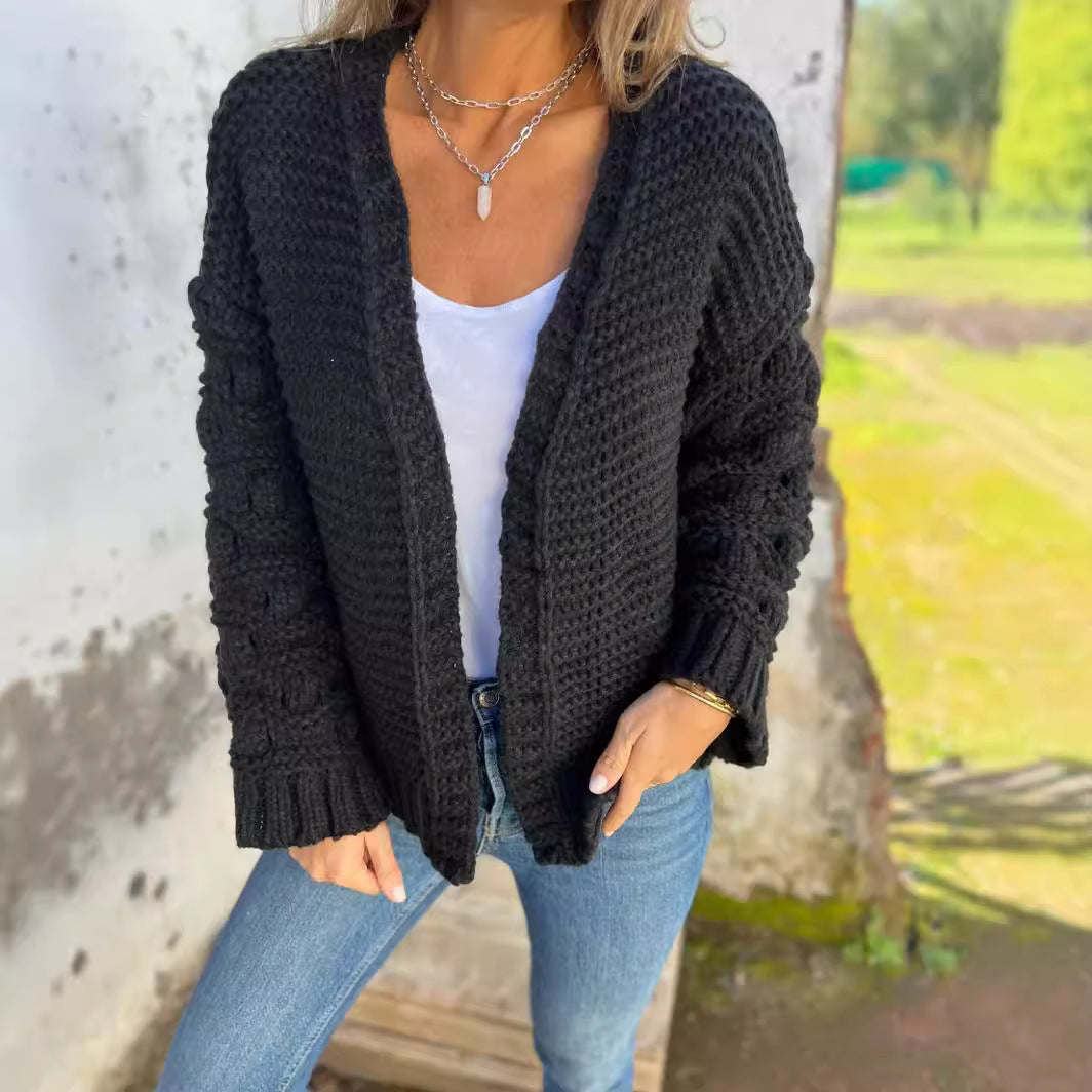 Cardigan tendance en maille épaisse