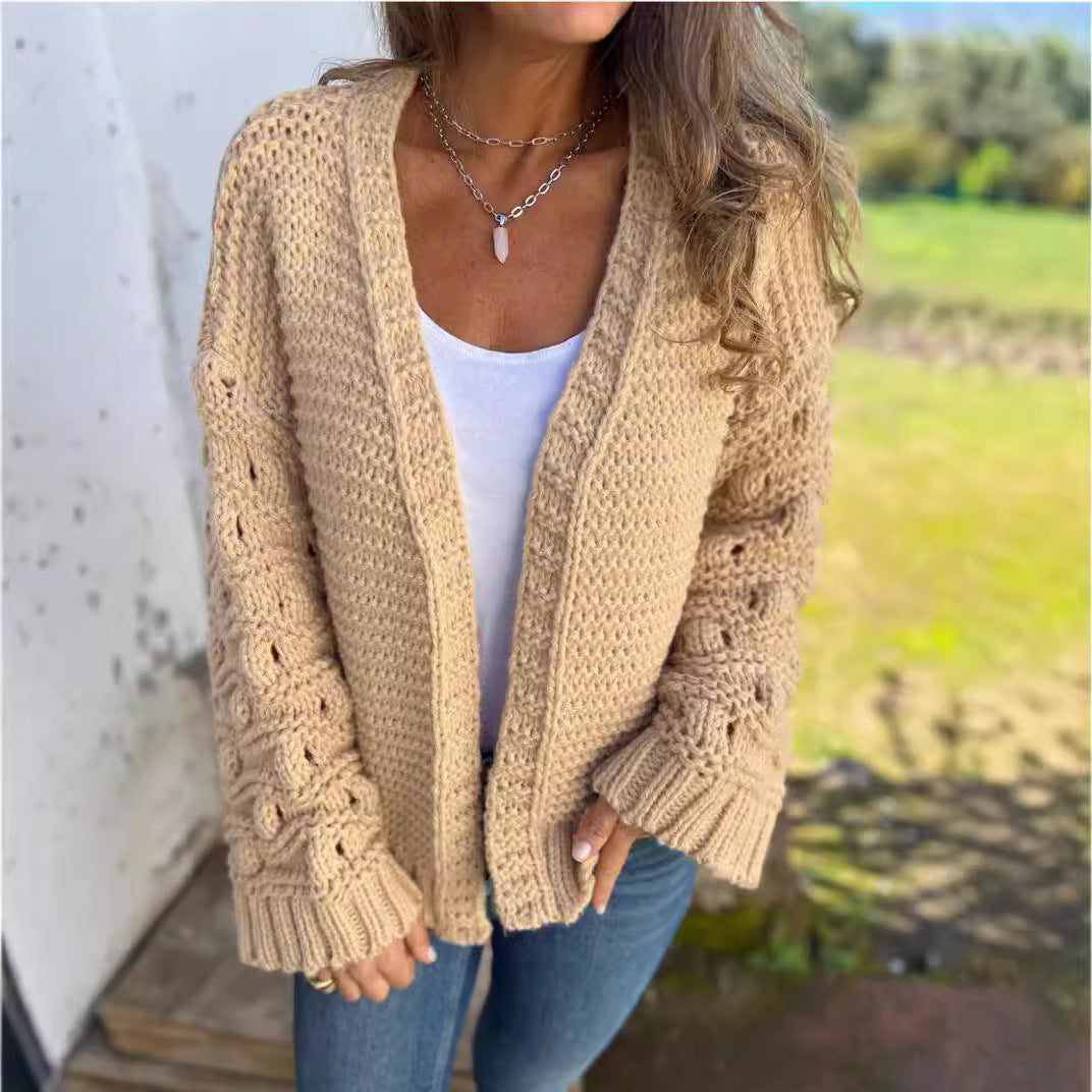 Cardigan tendance en maille épaisse