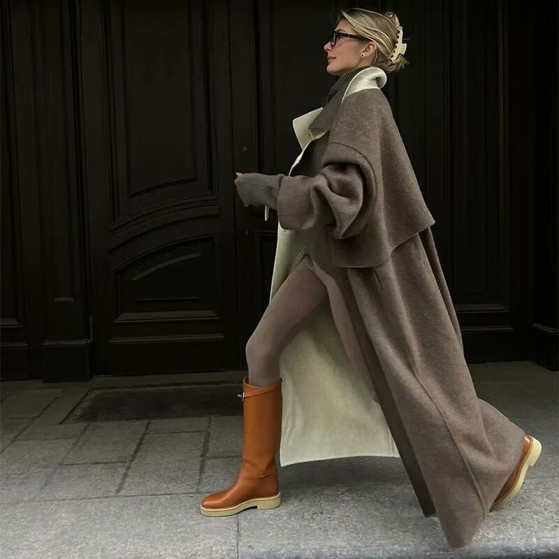 Manteau long en laine