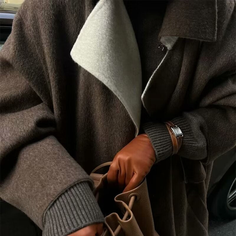 Manteau long en laine