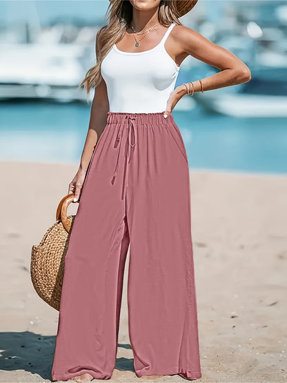 Pantalon Large Femme en Ice Silk - LOLIBELLE