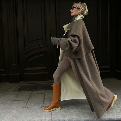 Manteau long en laine
