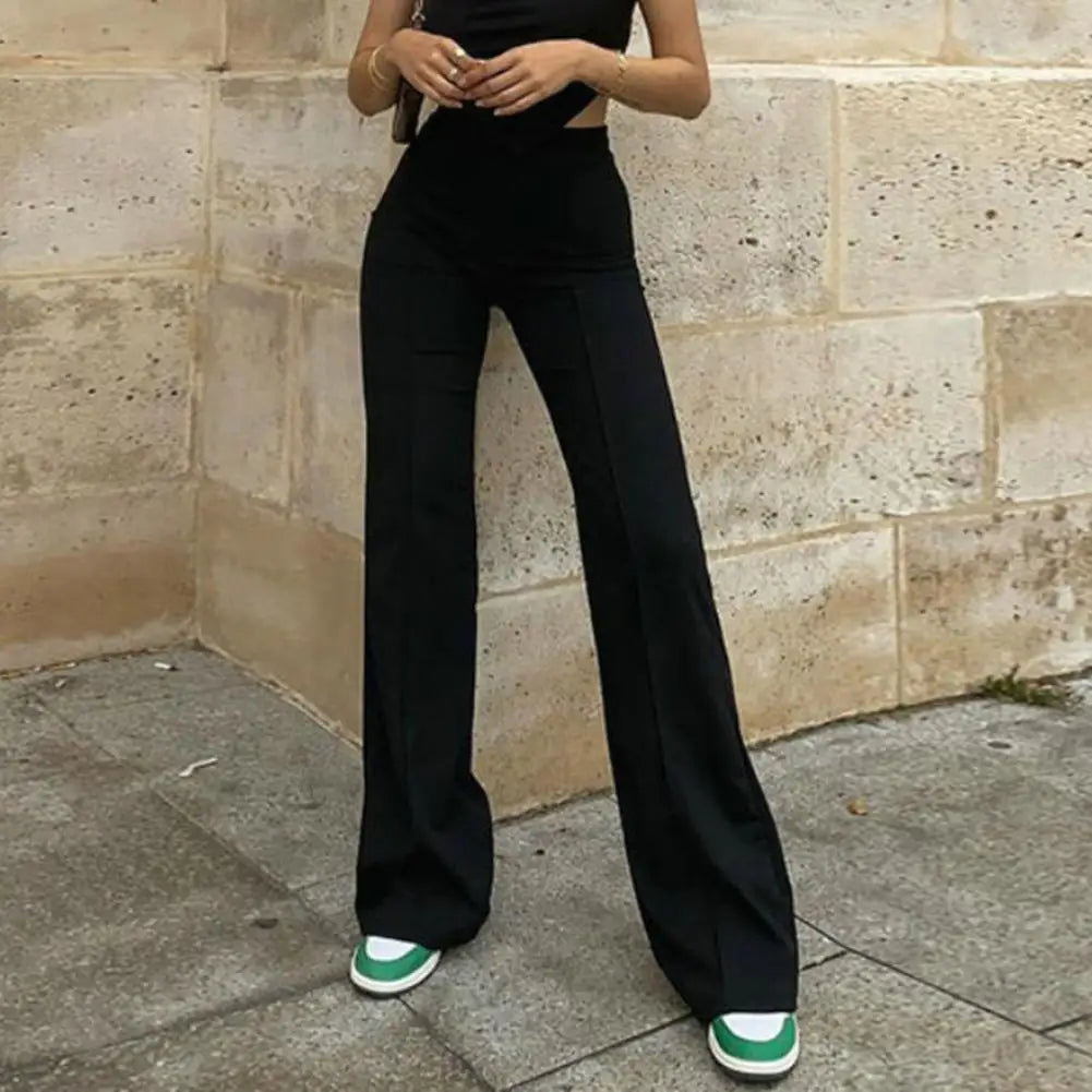 Pantalon Évasé Décontracté Femme - LOLIBELLE