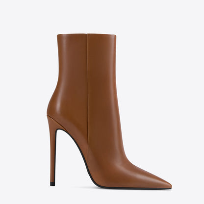 European And American Pointed-toe Stiletto Ankle Boots - LOLIBELLE