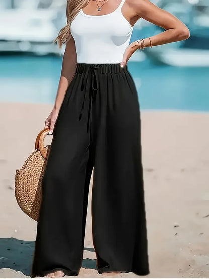 Pantalon Large Femme en Ice Silk - LOLIBELLE
