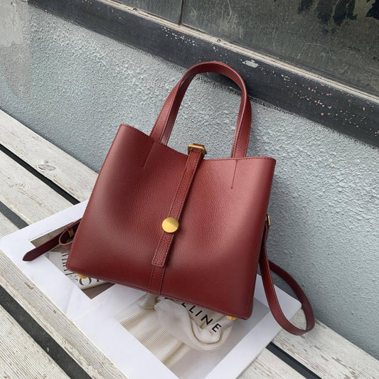 Sac fourre-tout en cuir de vachette - LOLIBELLE